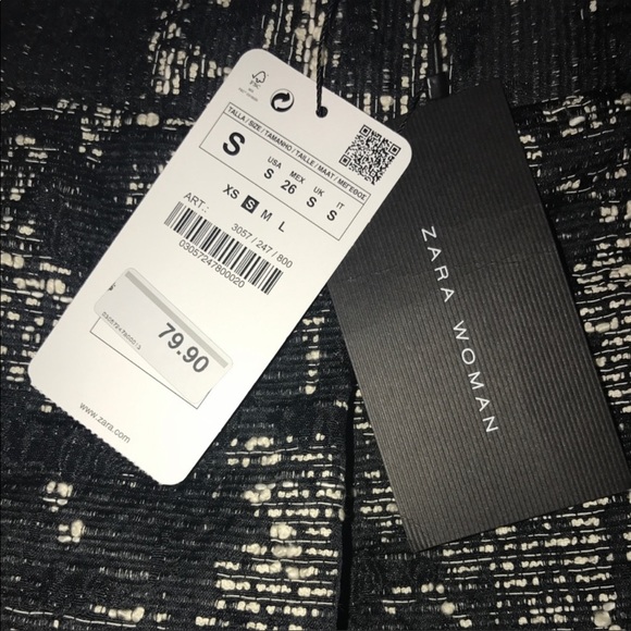 Black and white tweed Zara skirt - Picture 2 of 4